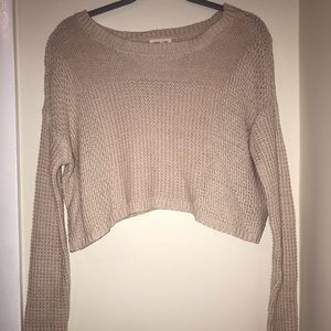 Pink Cropped Silence and Noice Sweater